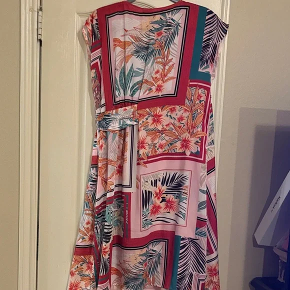 Zara Multicolor Tropical Print Midi Dress - Picture 5 of 5